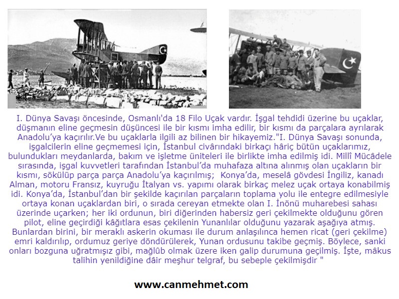 İnönü Zaferi - Konya - Uçak pilotu Osmanlı uçakları