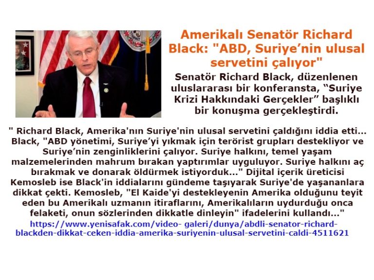 ABD Suriyenin zenginliğini ÇALDI