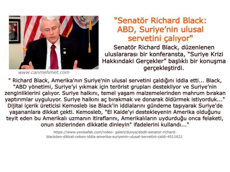 ABD Suriyenin zenginliğini çaldı