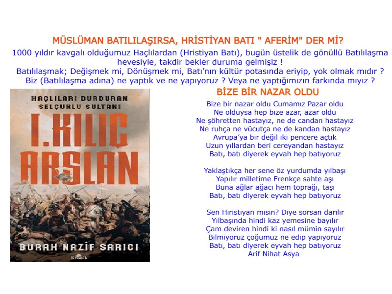 Batılılaşmak-ŞİİR- ARİF NİHAT ASYA