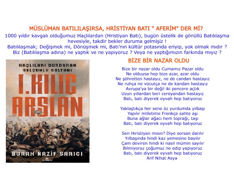 Batılılaşmak -arif nihat asya şiir