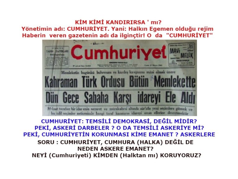 Cumhuriyet -DARBE- KANDIRMACA