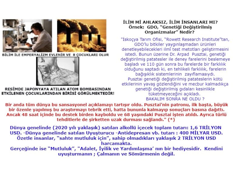 EMPERYALİZM SANAYİİ DEVRİMİ bilim ahlakı bilimin çarpıtılması