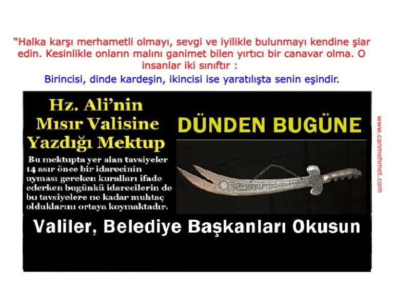 Hz Ali nin VALİERE MEKTUBU
