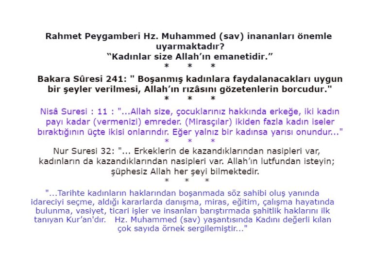 İslam'da kadının yeri(1)