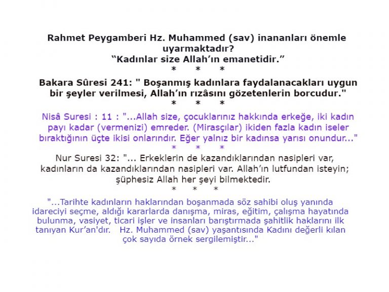 İslam'da kadının yeri(1)