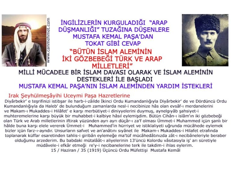 mustafa kemal-arap düşmanlığı
