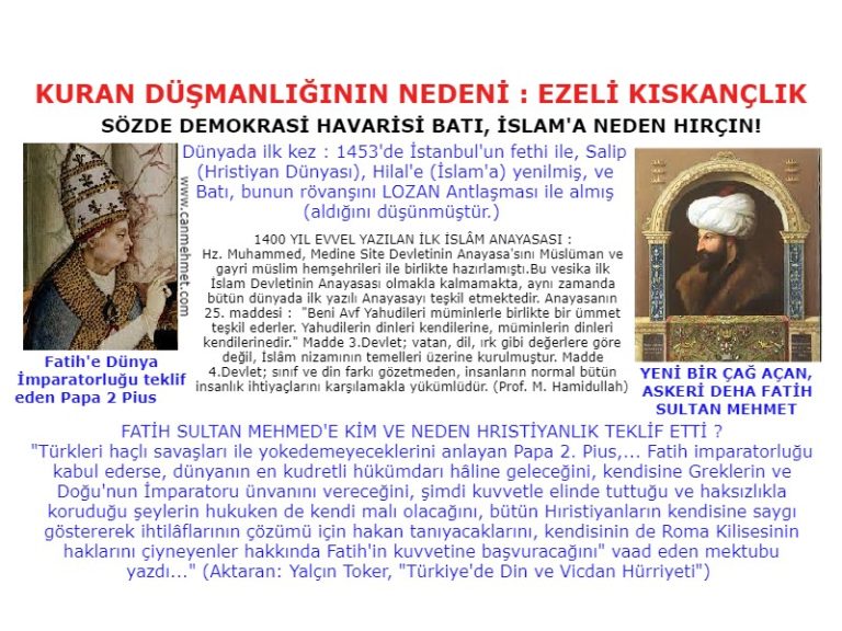 NEDEN KURAN DÜŞMANLIĞI (1)