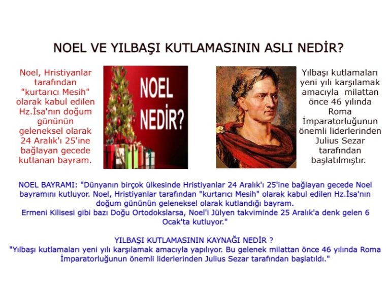 Noel meselesinin aslı yılbaşı