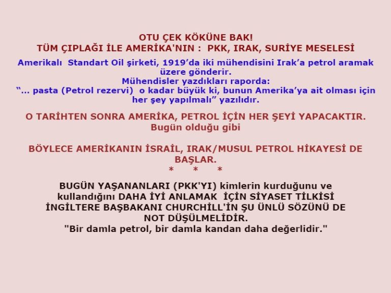 PKK ABD Otu çek köküne bak