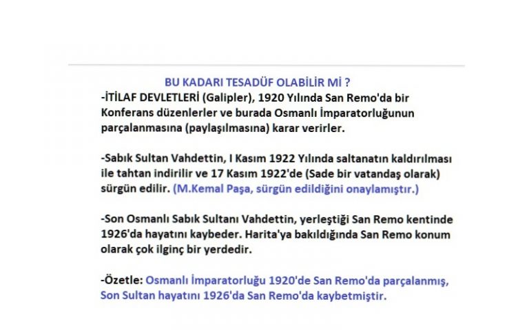 San Remo ve Vahdettin