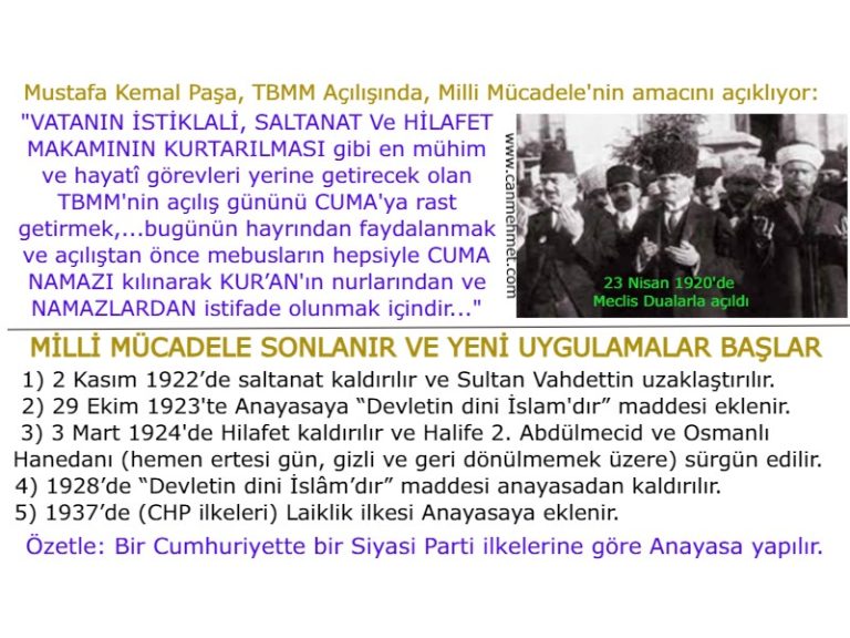 tbmm nin açılışı-1923 ve yeni uygulamalar