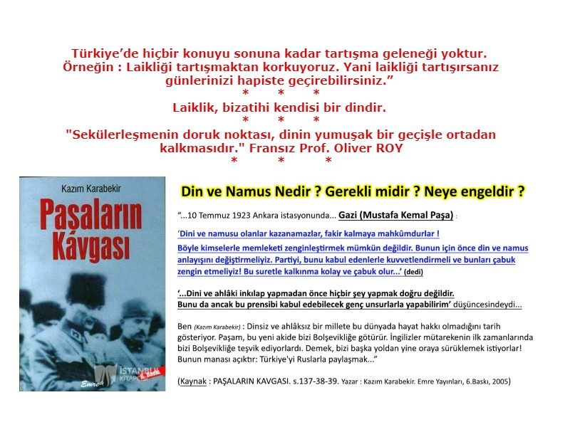 Türkiyede Kemalizm -laiklik din