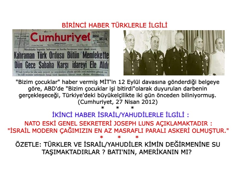 Yahudiler -Türkler kime su taşıyor