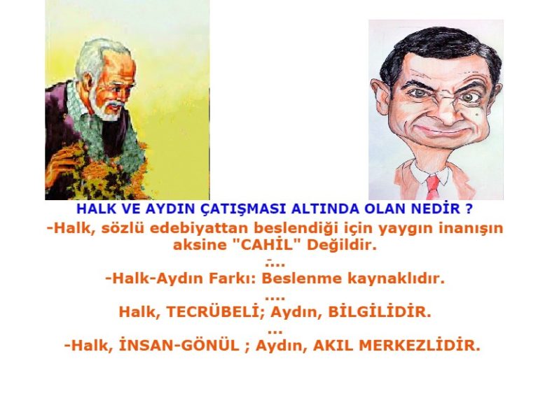 aydın ve halk farkı