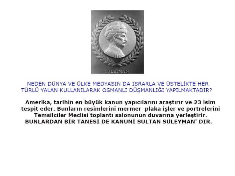 Osmanlı Türk düşmanı mı Kanuni amerika meclisinde