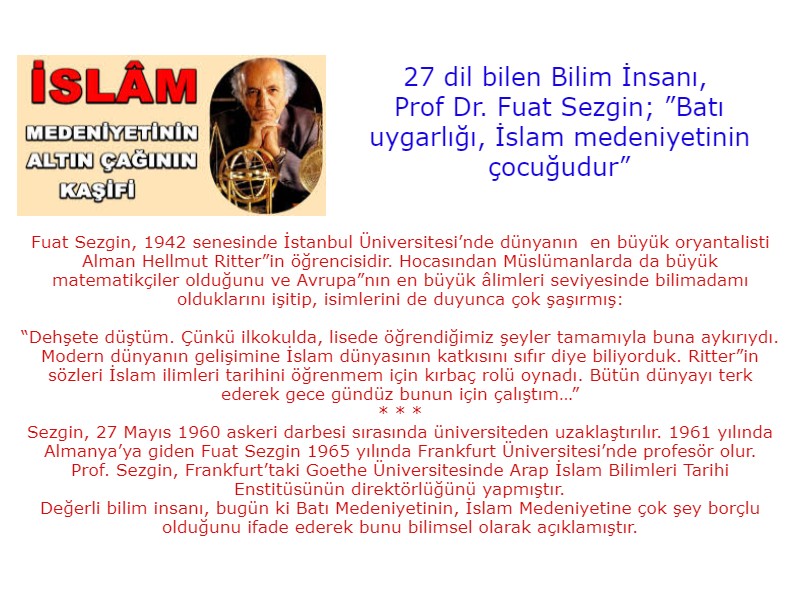 Rönesans-İslam-Fuat Sezgin
