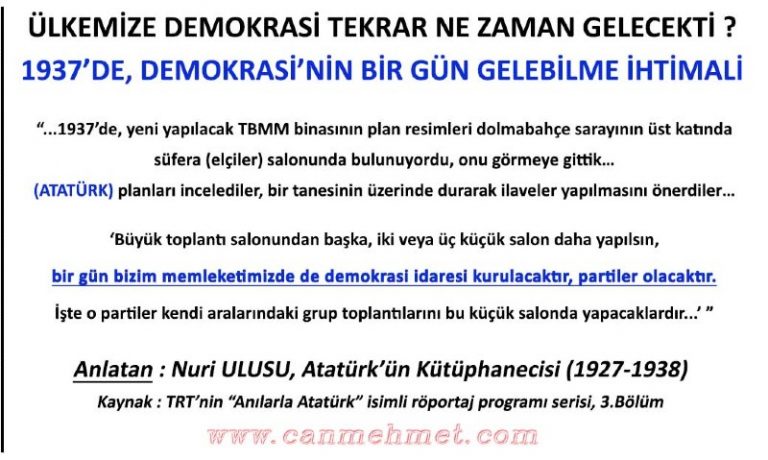 1937 demokrasi ne zaman gelecek düzenleme
