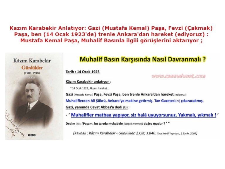 Karabekir muhalefete tepki