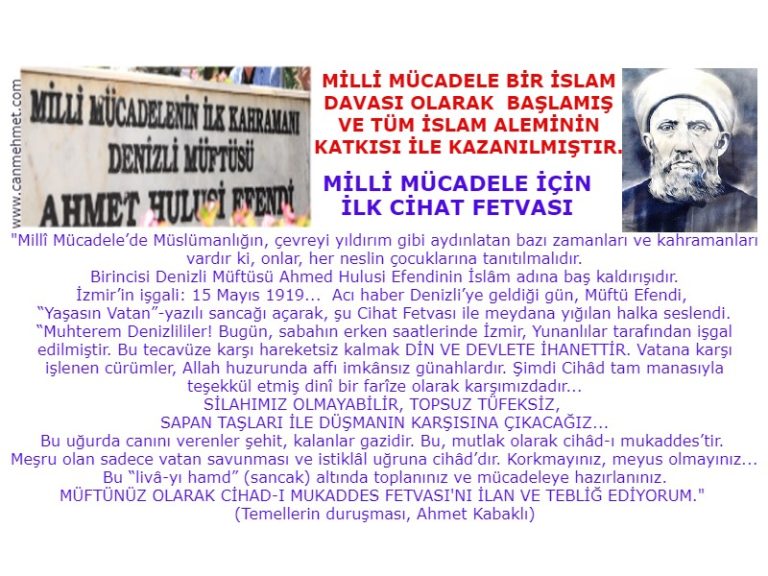bu ülkeyi kim kurtardı, müftü ahmet hulusi efendi