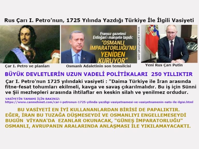 Çar RUSYA-İRAN VE TÜRKİYE VASİYETİ
