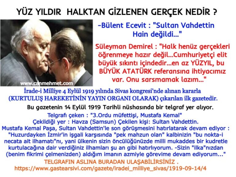 Demirel Ecevit İrade-i Milliye